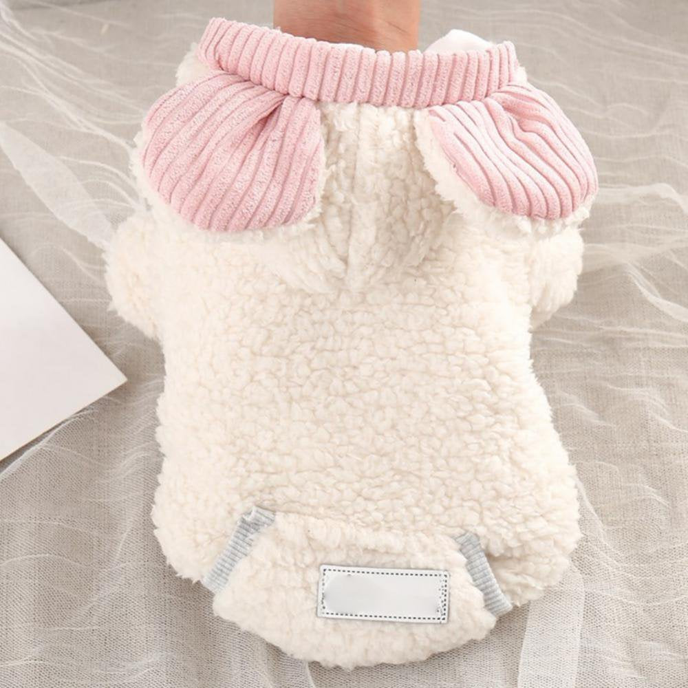 Fuzzy Thick Sherpa Dog Winter Clothes Dog Hoodie Thermal Coat Doggie Jacket Puppy Outfit Cat Sweatshirt Apparel Animals & Pet Supplies > Pet Supplies > Cat Supplies > Cat Apparel Hardlegix   