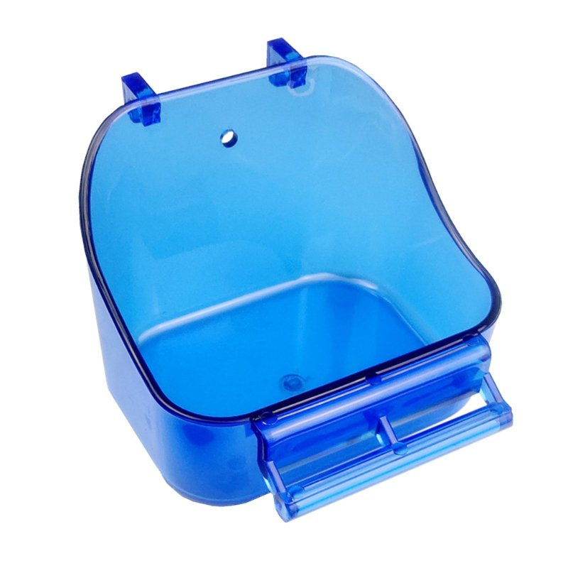 Pet Bird Bath Box Parrot Bathing Tub Bird Cage Accessory for Parakeet Canary Animals & Pet Supplies > Pet Supplies > Bird Supplies > Bird Cage Accessories BYDEZCON Blue  