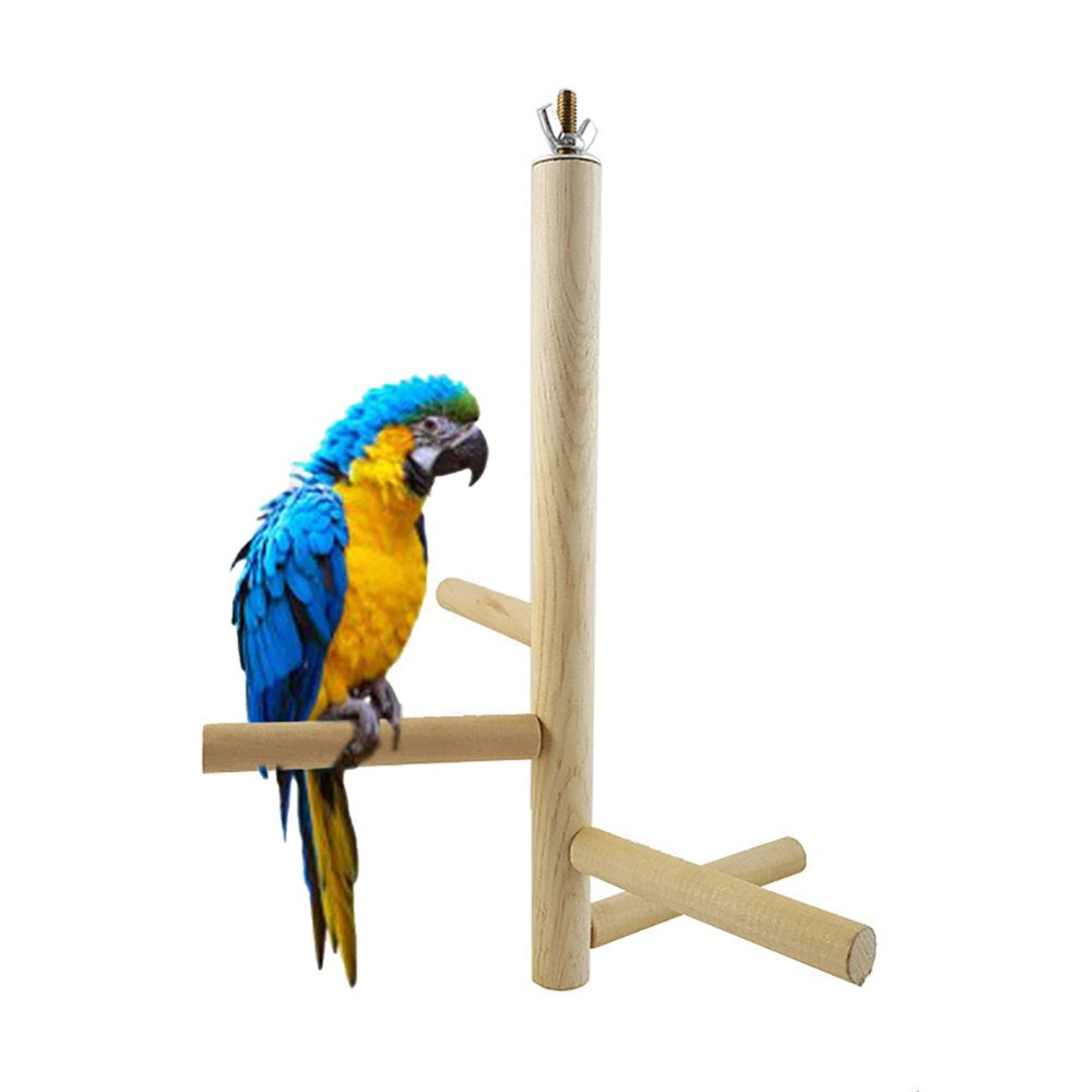 Jiaqi Pet Bird Parrot 4 Bars Wood Rotating Perches Standing Ladder Rack Play Toy Animals & Pet Supplies > Pet Supplies > Bird Supplies > Bird Ladders & Perches JiaQi   