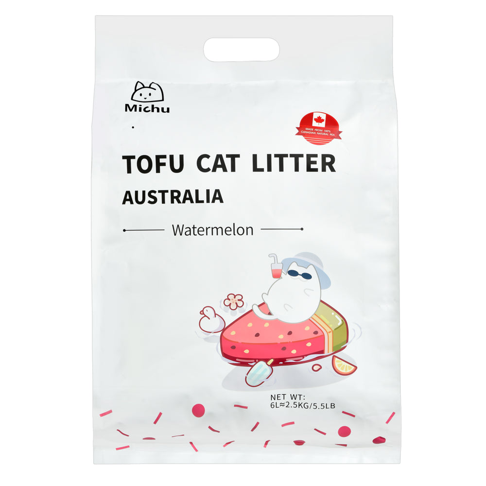 Furrytail Michu Natural Clumping Flushable Tofu Cat Litter 5.5Lb/88Oz Animals & Pet Supplies > Pet Supplies > Cat Supplies > Cat Litter Furrytail   