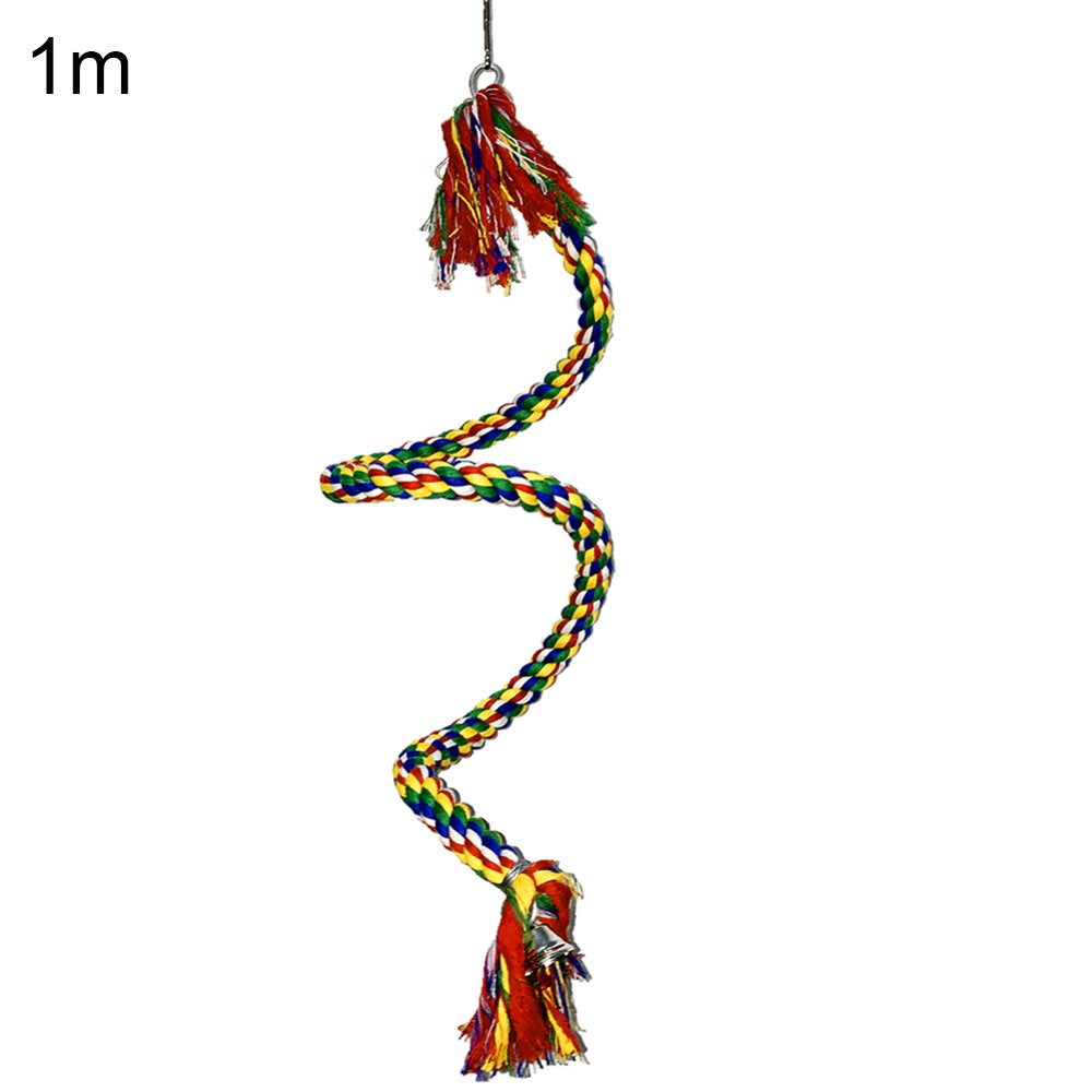 Besufy Pet Bird Toy Bird Parrot Elastic Cotton Rope Hanging Climbing Swing Stand Perch Chew Toy Animals & Pet Supplies > Pet Supplies > Bird Supplies > Bird Toys Besufy   