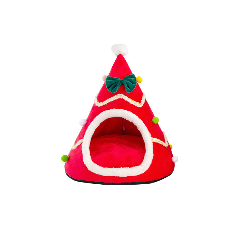 Pet Cat House Dog Bed Puppy Cave Warm Sleeping Bed Christmas Tree Shape Winter Warm Bed for Cats Dog Animals & Pet Supplies > Pet Supplies > Cat Supplies > Cat Beds Ourleeme   