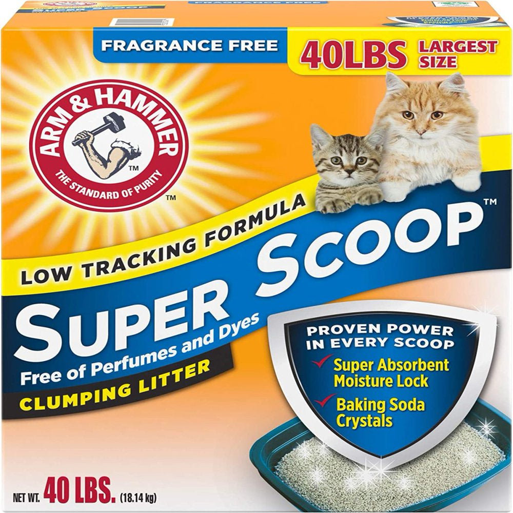 Arm & Hammer Super Scoop Clumping Cat Litter, Fragrance Free 40Lb Animals & Pet Supplies > Pet Supplies > Cat Supplies > Cat Litter AyPanxi   