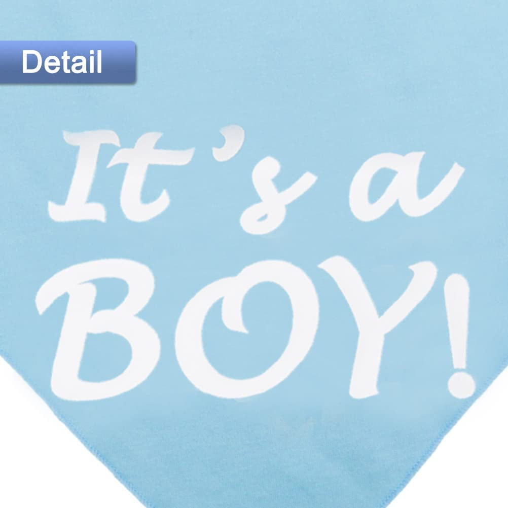 It’S a Boy or It’S a Girl Dog Bandana Pregnancy Announcement Dog Bandana Baby Announcement Triangle Pet Scarf Scarves Gender Reveal Photo Prop Blue Animals & Pet Supplies > Pet Supplies > Dog Supplies > Dog Apparel Barleygoo   