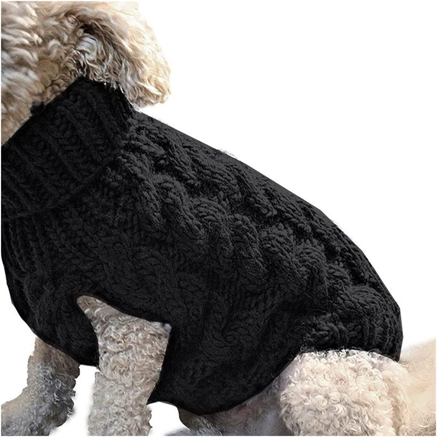 SXNBH Warm Dog Sweater Winter Clothing Turtleneck Knitted Pet Cat Puppy Clothes Costume for Outfit Sweaters Vest (Color : E, Size : Large) Animals & Pet Supplies > Pet Supplies > Dog Supplies > Dog Apparel chuju Black X-Large 