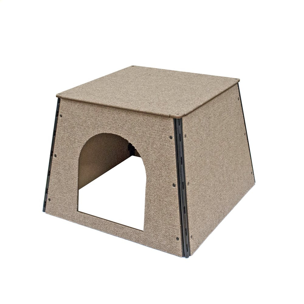 Happystack DHTAN Small Dog House in Tan Indoor/Outdoor Carpet Animals & Pet Supplies > Pet Supplies > Dog Supplies > Dog Houses Happy Stack   