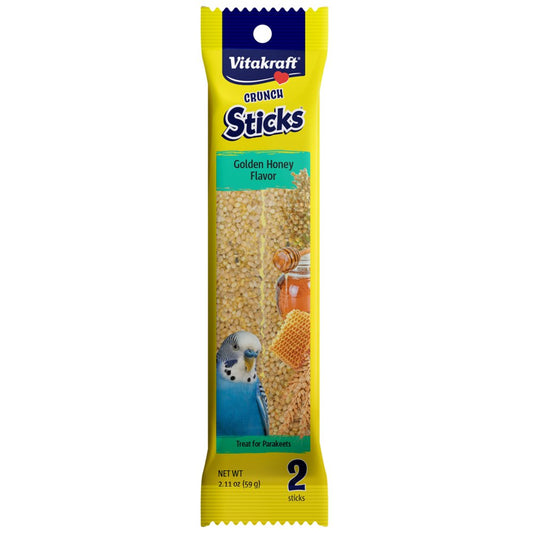 Vitakraft Crunch Sticks Parakeet Treat - Grain and Honey - Pet Bird Treat Toy Animals & Pet Supplies > Pet Supplies > Small Animal Supplies > Small Animal Food Vitakraft Sun Seed   