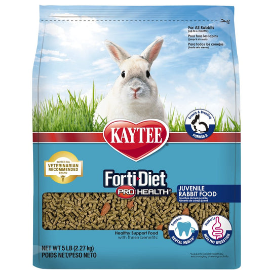 Kaytee Forti-Diet Pro Health Juvenile Rabbit Food 5Lb Animals & Pet Supplies > Pet Supplies > Small Animal Supplies > Small Animal Food Central Garden and Pet   
