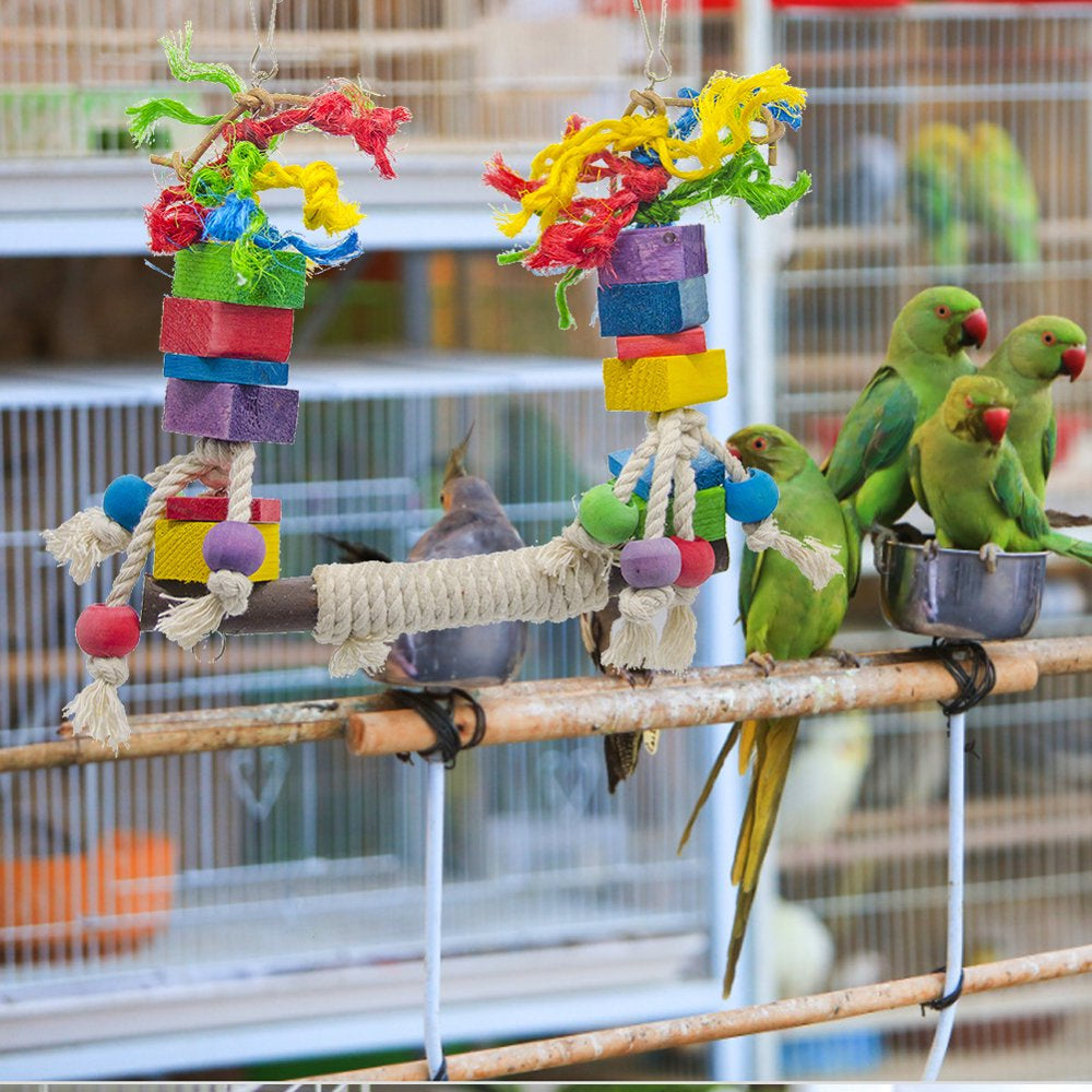 Standing Stand Bird Toy Bird Chewing Swing Toy Stand Hanging Bird Perch Toys for Cockatiel Parrot Animals & Pet Supplies > Pet Supplies > Bird Supplies > Bird Toys Atralife   