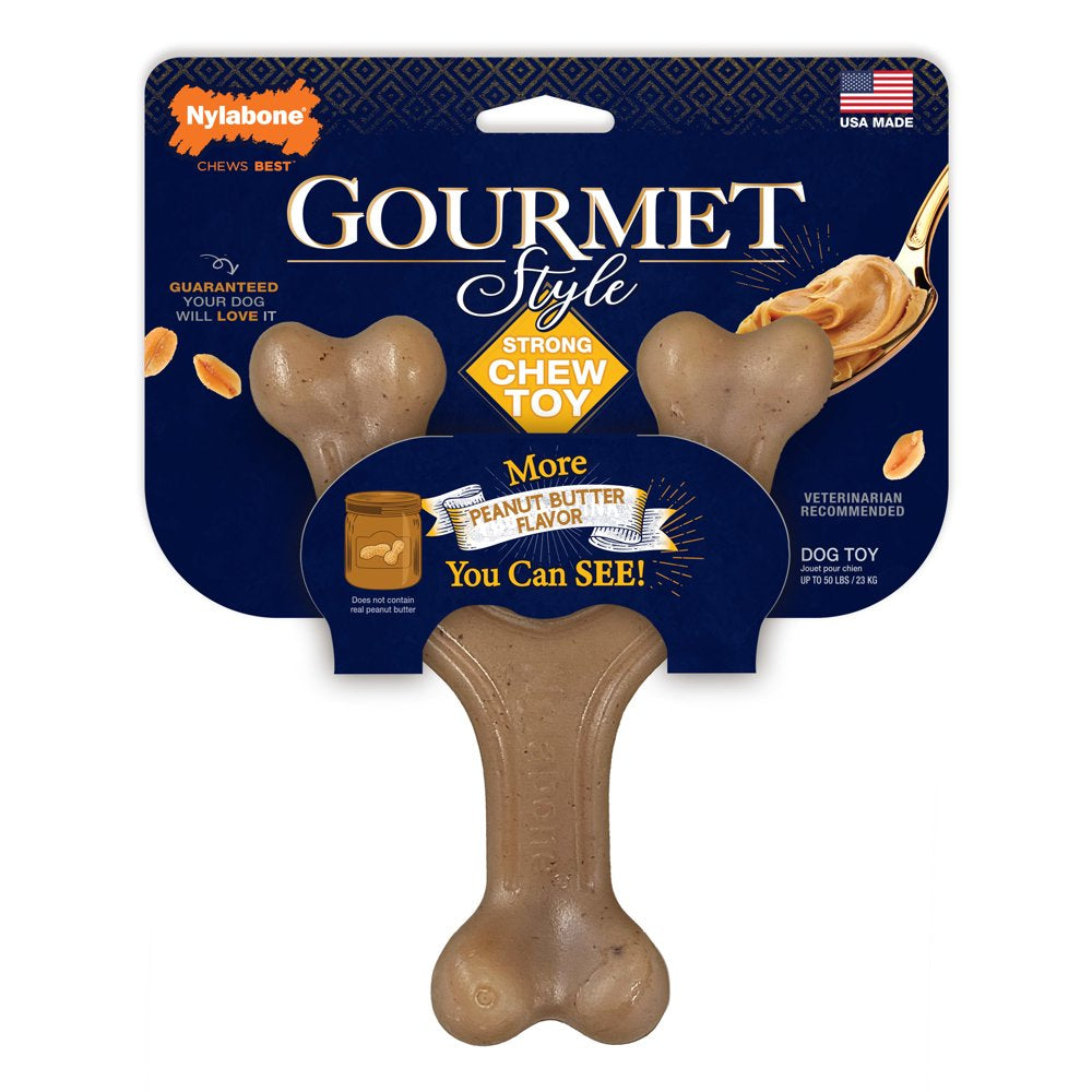 Nylabone Gourmet Style Dog Chew Toy Wishbone Peanut Butter Small/Regular (1 Count) Animals & Pet Supplies > Pet Supplies > Dog Supplies > Dog Toys Central Garden and Pet Large/Giant (1 Count)  