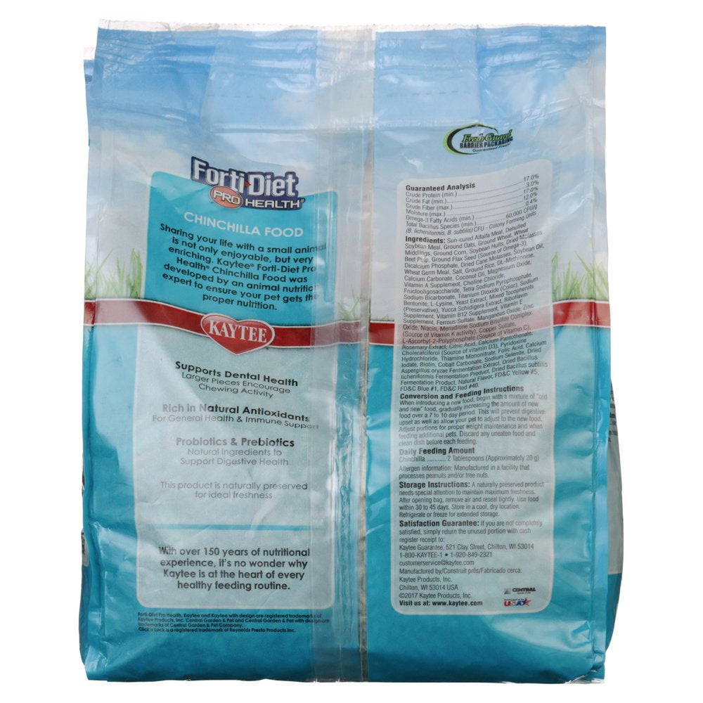 Kaytee Forti-Diet Pro Health Chinchilla Food 3Lb Animals & Pet Supplies > Pet Supplies > Small Animal Supplies > Small Animal Food Central Garden and Pet   