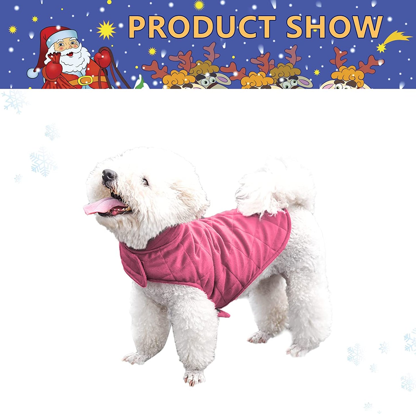 Cnarery Dog Fleece Vest, Puppy Dog Turtleneck Winter Sweaters Coat Dog Clothes Pet Dog Cold Weather Coats Snow Jacket Vest for Small Medium Dogs(Fuchsia) Animals & Pet Supplies > Pet Supplies > Dog Supplies > Dog Apparel Cnarery   