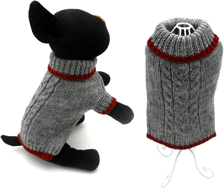 Dofyou 2 Pieces Pet Dog Clothes Knitwear Dog Sweater Soft Thickening Warm Sweater for Dogs Apparel Classic Red and Grey (XL) Animals & Pet Supplies > Pet Supplies > Dog Supplies > Dog Apparel Dofyou   