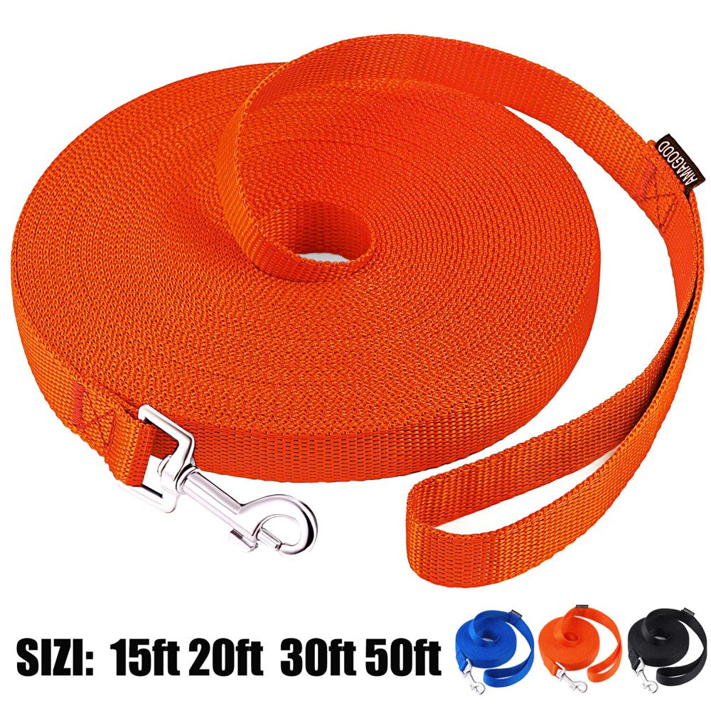 Amagood Dog/Puppy Obedience Recall Training Agility Lead-15 Ft 20 Ft 30 Ft 50 Ft Long Leash-For Dog Training,Recall,Play,Safety,Camping(15 Feet, Blue) Animals & Pet Supplies > Pet Supplies > Dog Supplies > Dog Treadmills AMAGOOD Pet Supply 15 Foot Orange 