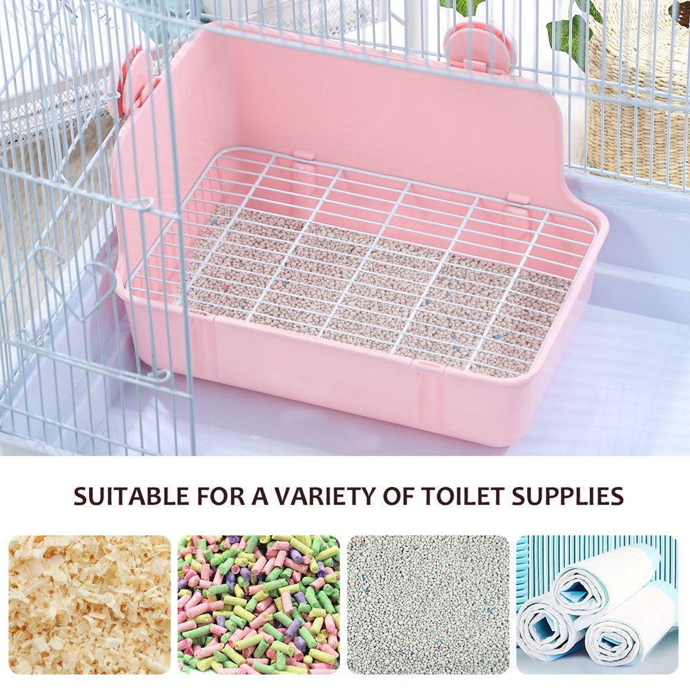 OUNONA Small Pets Rabbit Toilet Square Bed Pan Potty Trainer Bedding Litter Box for Small Animals Cleaning Supplies Animals & Pet Supplies > Pet Supplies > Small Animal Supplies > Small Animal Bedding OUNONA   