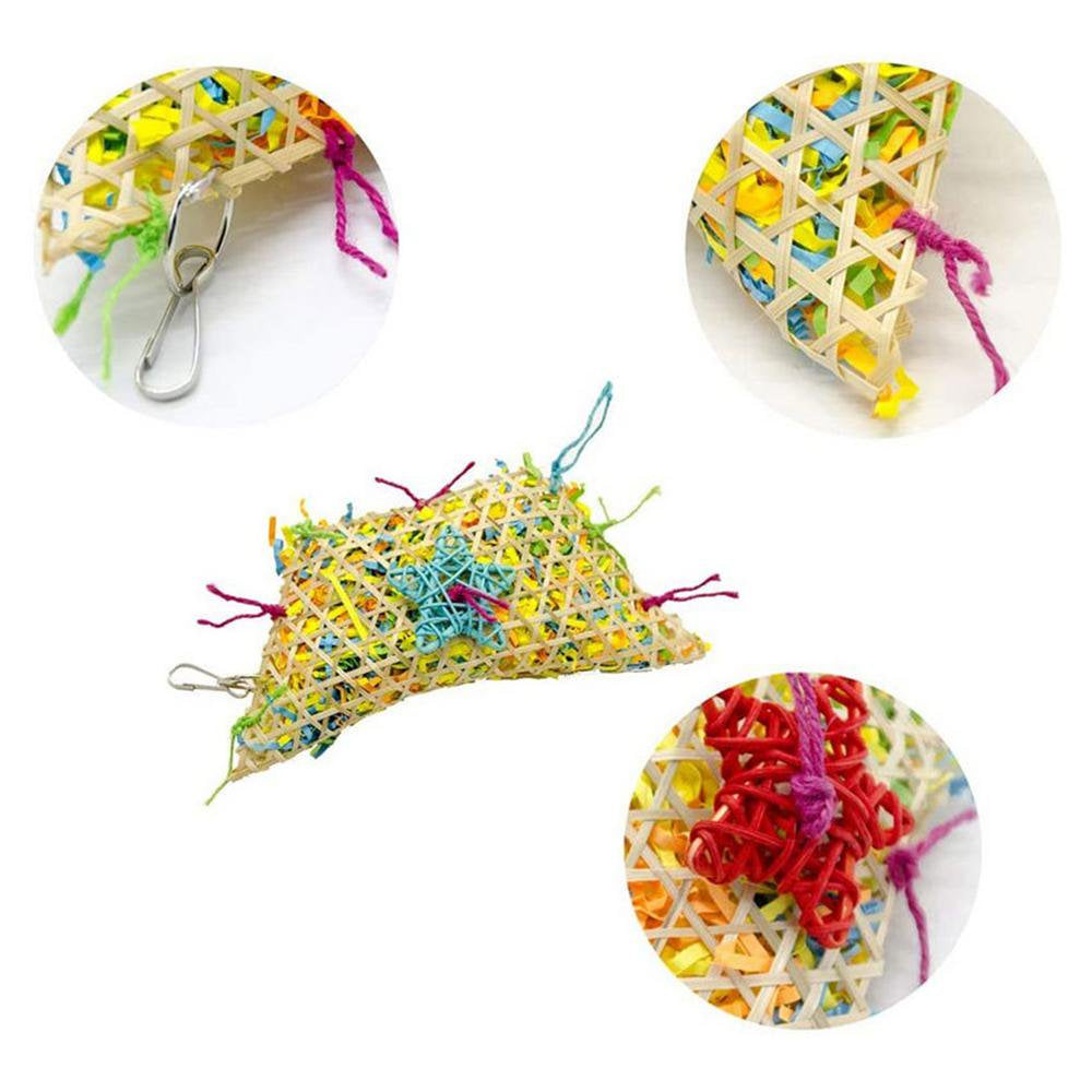 Fovolat Bird Chewing Toys Bird Shredding Toys Parrot Cage Shredder Toy Bird Shredding Toys Relieves Boredom Bird Chew Toys Enhance Mood Parrot Cage Shredder Accessories for Cockatiel Astonishing Animals & Pet Supplies > Pet Supplies > Bird Supplies > Bird Cage Accessories Fovolat   