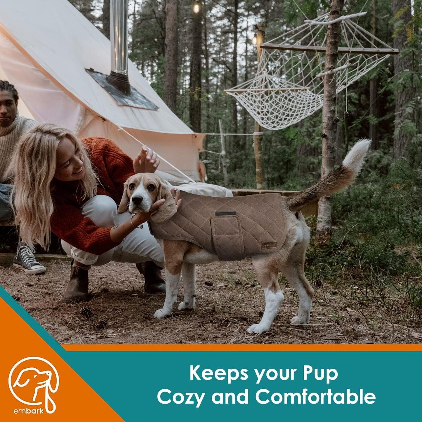 Embark Pets Wax Dog Jacket - Dog Coats to Keep Cozy on Colder Winter Days, Made from Cotton & Polyester, Water Resistant Dog Jackets for Large Dogs, Our Dog Winter Coat Comes in 4 Sizes (Large, Brown) Animals & Pet Supplies > Pet Supplies > Dog Supplies > Dog Apparel Embark Pets   