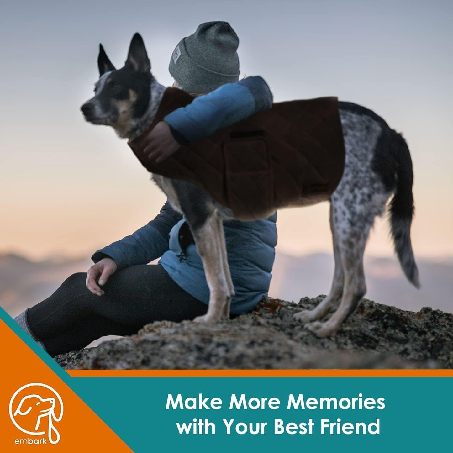 Embark Pets Wax Dog Jacket - Dog Coats to Keep Cozy on Colder Winter Days, Made from Cotton & Polyester, Water Resistant Dog Jackets for Large Dogs, Our Dog Winter Coat Comes in 4 Sizes (Large, Brown) Animals & Pet Supplies > Pet Supplies > Dog Supplies > Dog Apparel Embark Pets   