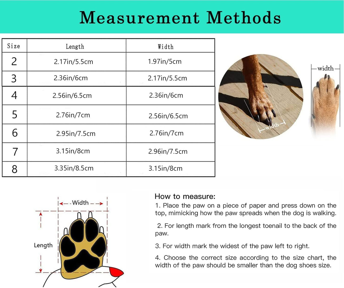 Emwel Dog Boots Size 4 (2.56"X2.36") (Wxl) Waterproof Boots for Dogs, Dog Booties with Anti-Slip Sole Reflective Straps, Outdoor Dog Shoes for Medium Large Dogs (Black 4PCS). Animals & Pet Supplies > Pet Supplies > Dog Supplies > Dog Apparel Emwel   