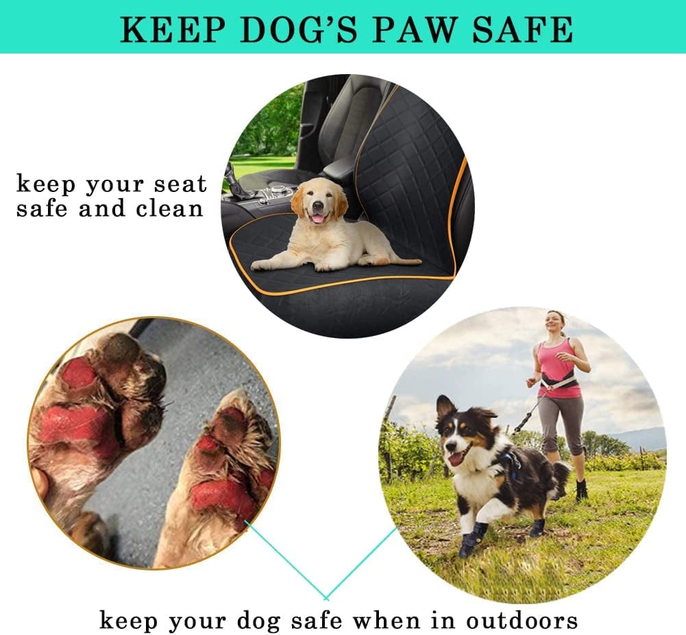 Emwel Dog Boots Size 4 (2.56"X2.36") (Wxl) Waterproof Boots for Dogs, Dog Booties with Anti-Slip Sole Reflective Straps, Outdoor Dog Shoes for Medium Large Dogs (Black 4PCS). Animals & Pet Supplies > Pet Supplies > Dog Supplies > Dog Apparel Emwel   