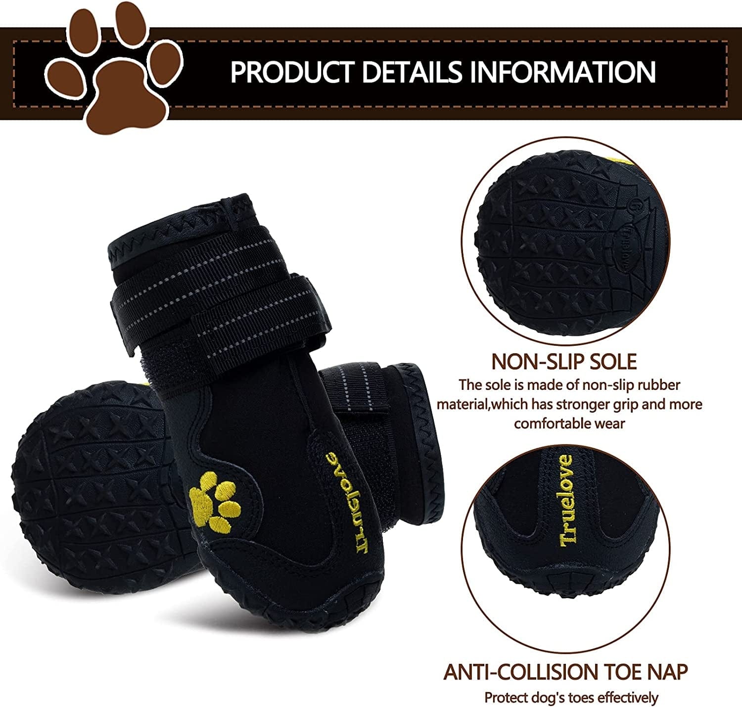 Expawlorer 4PCS Anti-Slip Dog Shoes - Waterproof & Stain Resistant Dog Booties with Reflective Straps for Outdoor Hiking, Dog Paw Protectors for Hot Pavement, Winter Snow, Fit All Breed Dogs Animals & Pet Supplies > Pet Supplies > Dog Supplies > Dog Apparel HAOBO   