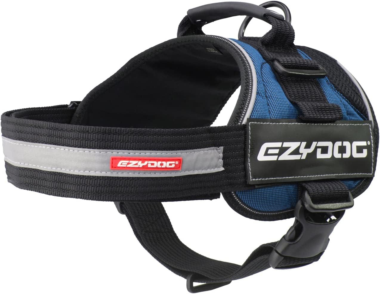 Ezydog Convert Trail-Ready Outdoor Adjustable Dog Harness - Perfect for Hiking, Walking, and Doubles as a Service Dog Vest - Superior Comfort Design with a Durable Traffic Handle (X-Small, Charcoal) Animals & Pet Supplies > Pet Supplies > Dog Supplies > Dog Apparel EzyDog, LLC Blue Small 