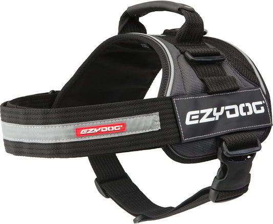 Ezydog Convert Trail-Ready Outdoor Adjustable Dog Harness - Perfect for Hiking, Walking, and Doubles as a Service Dog Vest - Superior Comfort Design with a Durable Traffic Handle (X-Small, Charcoal)
