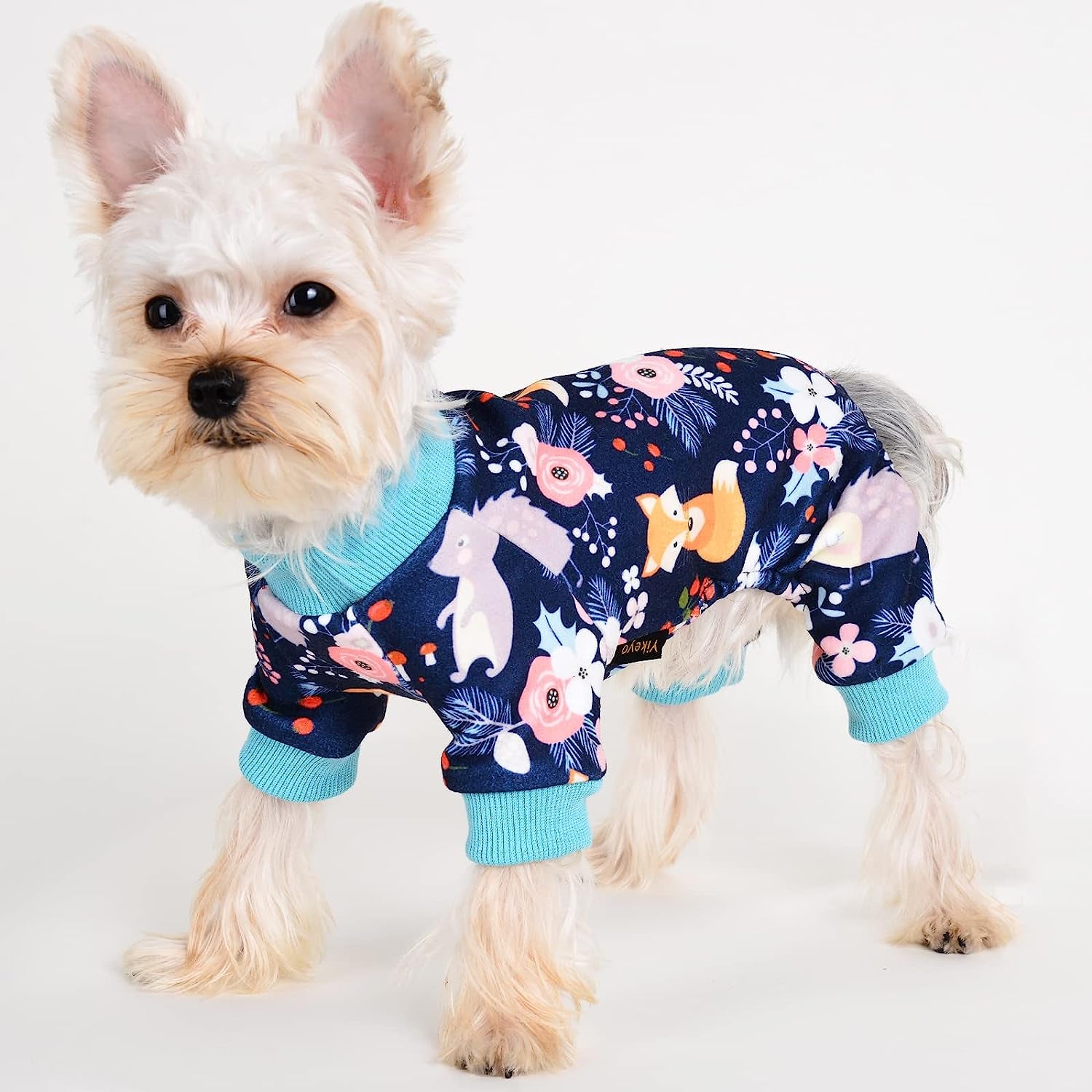 Yikeyo Dog Pajamas for Small Dog Girl Boy, Cute Pattern Dog Jammies Dog Pjs Winter Dog Clothes for Small Dogs Chihuahua Yorkie, Pet Jumpsuit, Cat Apparel Outfit (Animals, Medium) Animals & Pet Supplies > Pet Supplies > Dog Supplies > Dog Apparel Yikeyo Animals Medium 