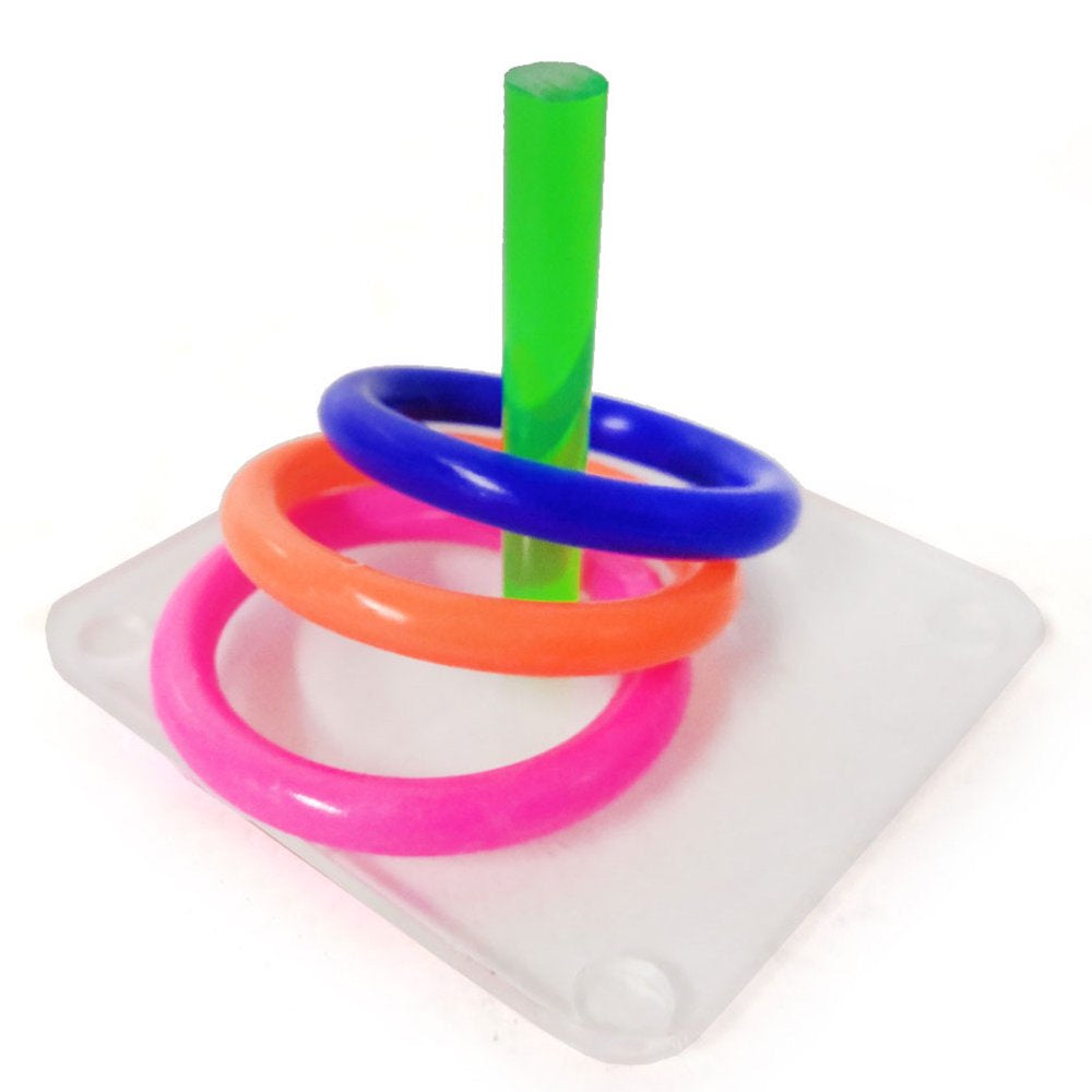 Ring Parrot Toss Bird Bite Puzzle Gym Play Education Foraing Ball Chew Color Stacking Tabletop Toys Trick Playing Birds