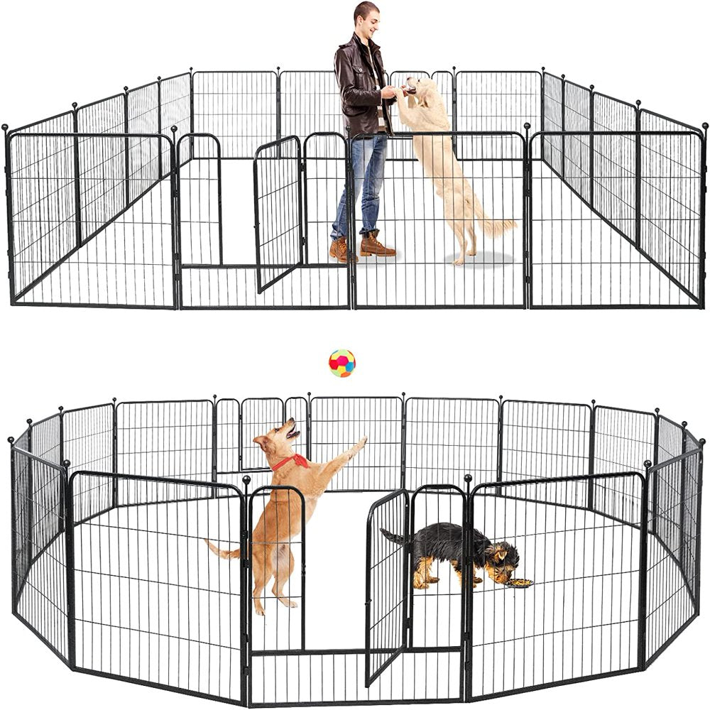 Saim Dog Playpen Outdoor 8/16 Panels Heavy Duty Dog Pen 32/40 Inch Height Puppy Playpen Animals & Pet Supplies > Pet Supplies > Dog Supplies > Dog Kennels & Runs Saim   