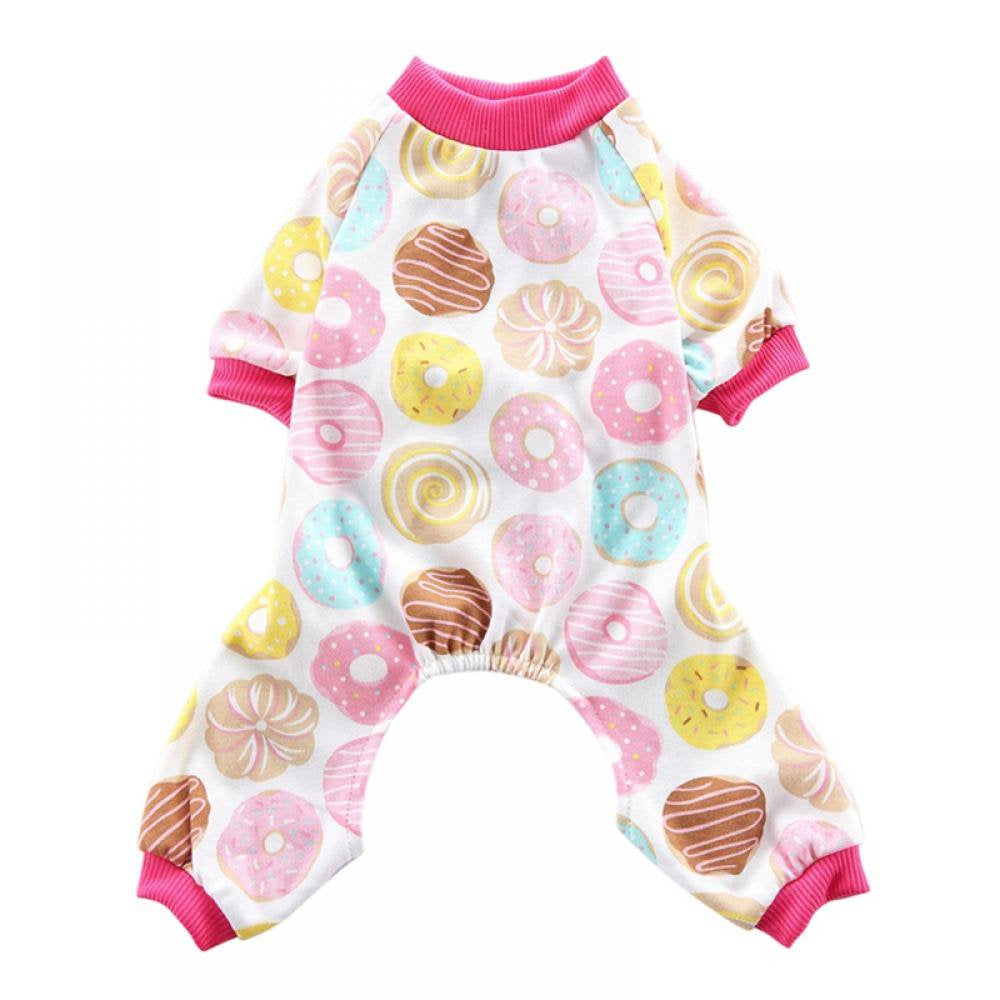 Pet Dogs Soft Cotton Pajamas Pjs Cartoon Homewear Puppy Apparel Jumpsuit Cotton Romper Sleepwear Animals & Pet Supplies > Pet Supplies > Dog Supplies > Dog Apparel Naturalour   