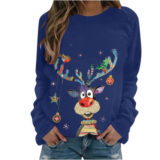 Cxttx Christmas Shirt plus Size Women, Pink Blouses for Women round Neck Letter Print Womens Tops Long Sleeve Zip-Up Blouse Striped Print Cute Tops Casual Loose Pullover Tops Blouses Animals & Pet Supplies > Pet Supplies > Cat Supplies > Cat Apparel Walmart.com.Chkommt00 A Blue S 