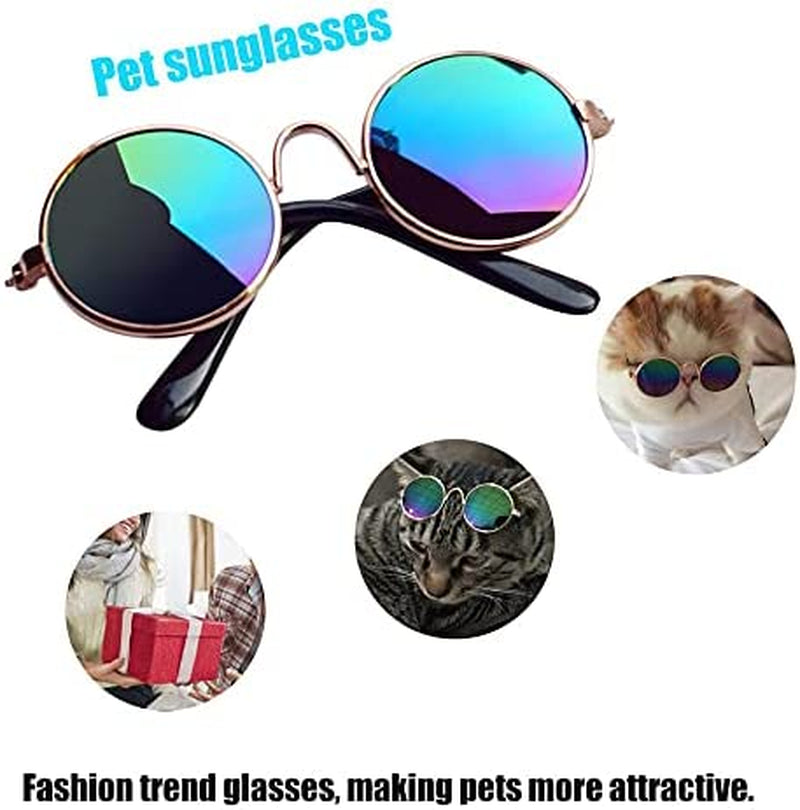 Tatoonly Superjiuex Fashionable Design Small Pet Dogs Cats Eyewear Sunglasses Universal Eye Protective Summer Pet Photos Props Animals & Pet Supplies > Pet Supplies > Dog Supplies > Dog Apparel Superjiuex   