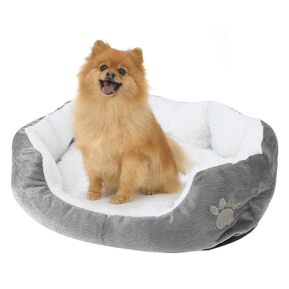 Pet Bed, Self-Warming Indoor Puppy Cushion Doghouse Soft Fleece Pet Dog Cat Bed Indoor Pillow Cuddler for Small Dogs and Cats (19.68*15.75In) Animals & Pet Supplies > Pet Supplies > Cat Supplies > Cat Beds Oxodoi Gray  