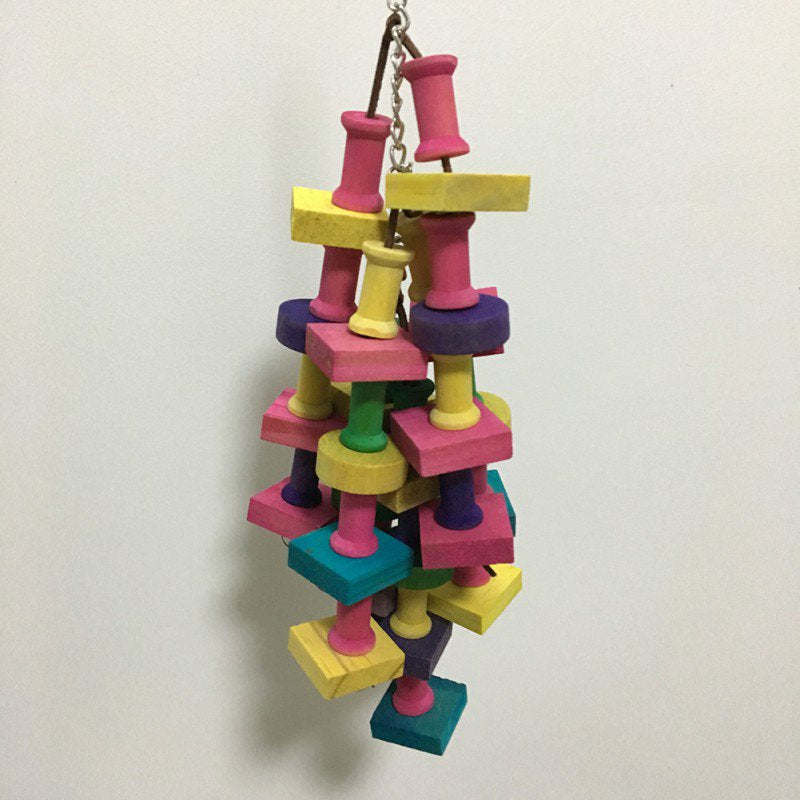 Building Blocks Toys for Small, Medium and Large Parrots, Pet Rainbow Bite String Toys, Chewing Toy for Birds Animals & Pet Supplies > Pet Supplies > Bird Supplies > Bird Toys Maynos   