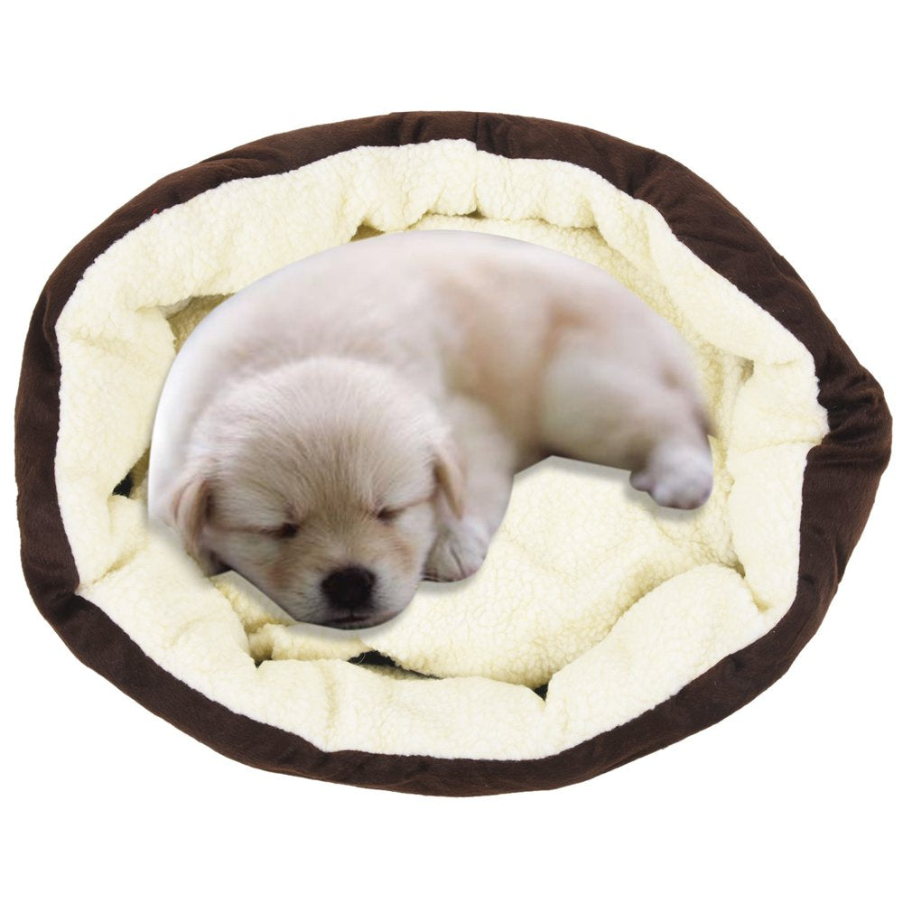 Cart Basket Niche Removable Cushion House Bed for Dog Cat Pet Size S 46X42X15Cm COFFE