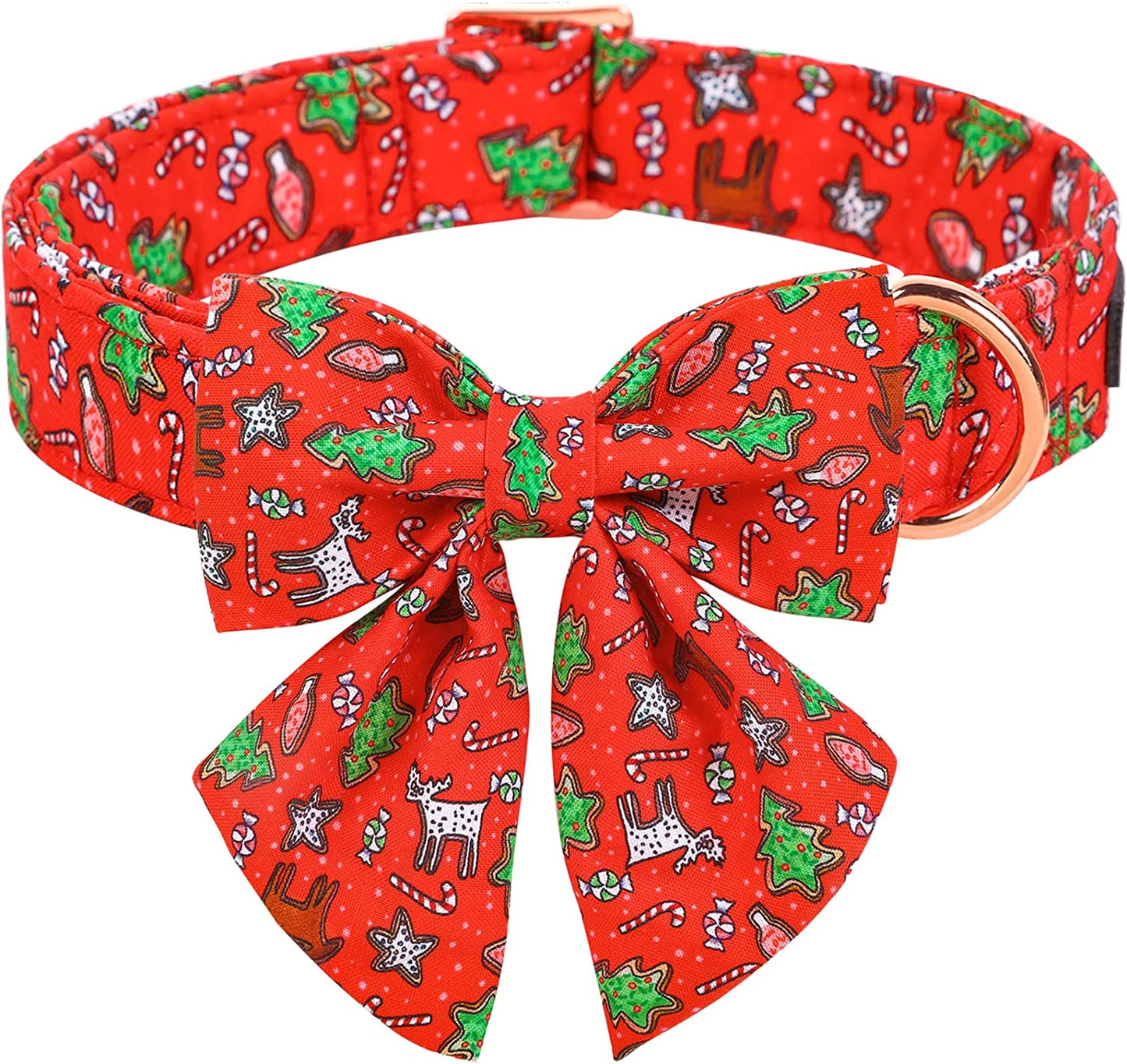 ARING PET Dog Collar with Detachable Bow, Adorable Bowtie Dog Collars, Adjustable & Comfortable Soft Collar Gift for Small Medium Large and Boy Girl Dogs. Animals & Pet Supplies > Pet Supplies > Dog Supplies > Dog Apparel ARING PET Christmas-sailor bowtie XL 