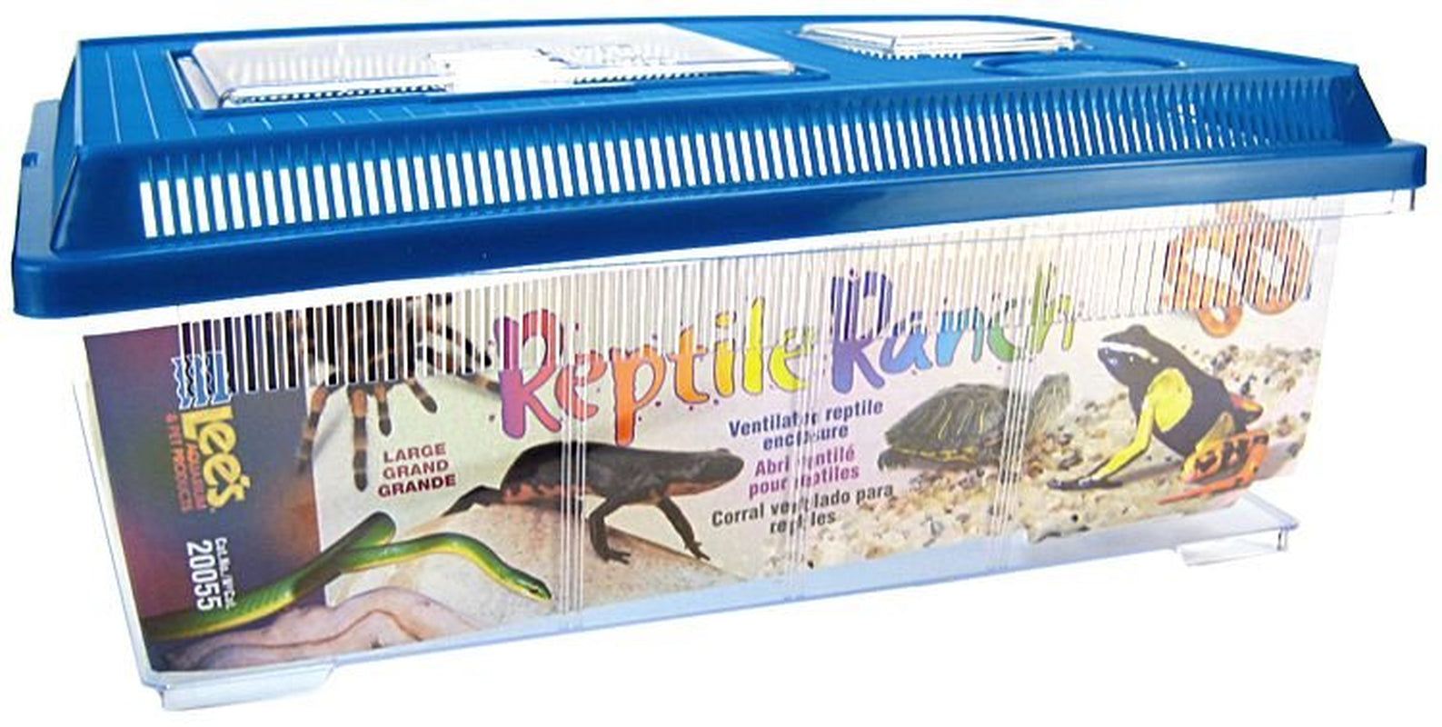 Large - 2 Count Lees Reptile Ranch Ventilated Reptile and Amphibian Rectangle Habitat with Lid Animals & Pet Supplies > Pet Supplies > Small Animal Supplies > Small Animal Habitat Accessories Lees   
