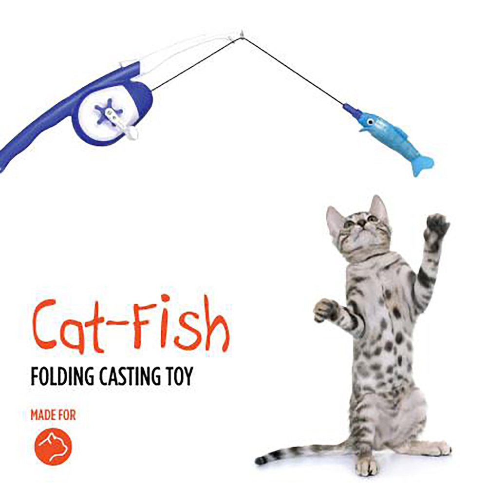 Cat-Fish, Cat Fishing Pole Teaser Toy Animals & Pet Supplies > Pet Supplies > Cat Supplies > Cat Toys L'chic   