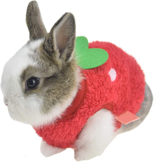 Winter Warm Bunny Rabbit Clothes Small Animal Chinchilla Ferret Costume Outfits XXS Dog Clothes (3Xs(Bust 8.6"), Red) Animals & Pet Supplies > Pet Supplies > Dog Supplies > Dog Apparel FLAdorepet Red 3XS(Bust 8.6") 