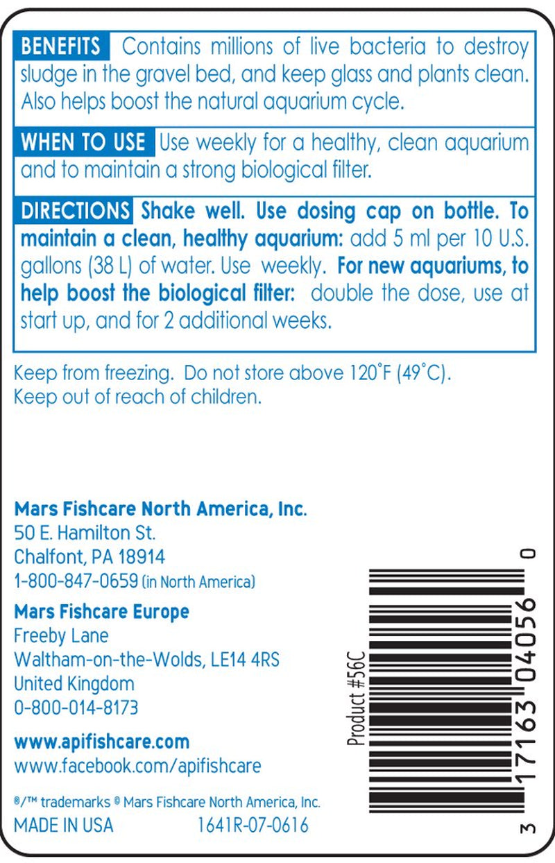 API Stress Zyme, Freshwater and Saltwater Aquarium Water Cleaning Solution, 4 Oz Animals & Pet Supplies > Pet Supplies > Fish Supplies > Aquarium Cleaning Supplies Mars Fishcare   