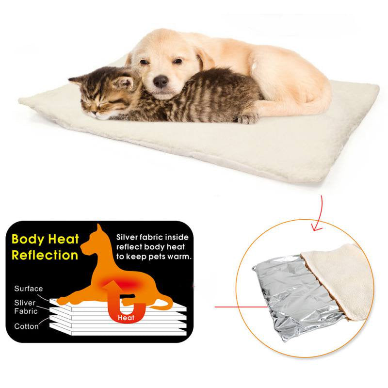 Puppy Dog Bed Mat Self Heating Winter Durable Soft Warm Cat Pet Rug Thermal Pad Animals & Pet Supplies > Pet Supplies > Cat Supplies > Cat Beds Esho   