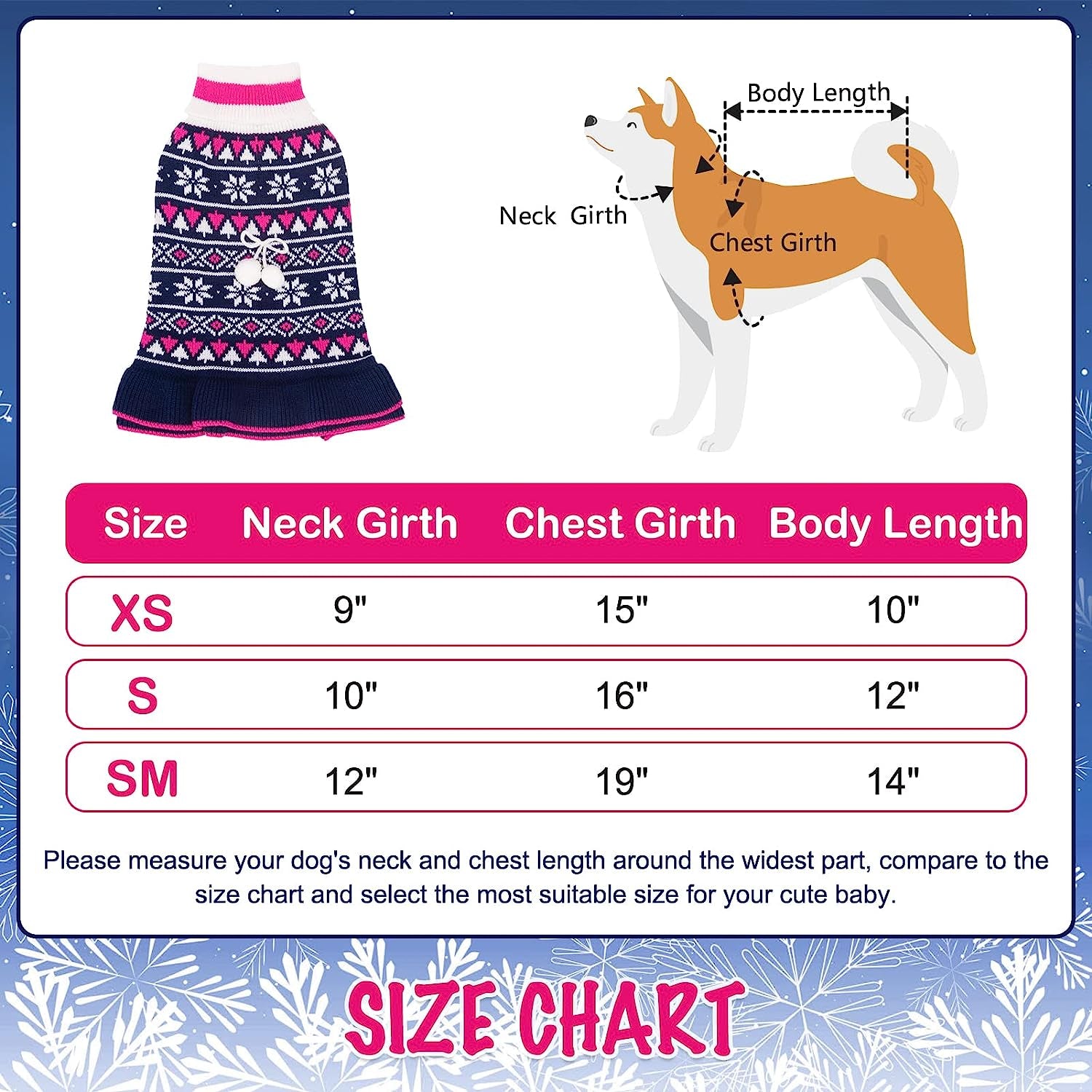 EXPAWLORER Dog Sweater for Small Dogs - Turtleneck Knitwear Dog Cold Weather Clothes with Leash Hole, Christmas Dog Sweater Dress, Warm Winter Coat Pullover for Puppy, Ideal Gift Animals & Pet Supplies > Pet Supplies > Dog Supplies > Dog Apparel EXPAWLORER   