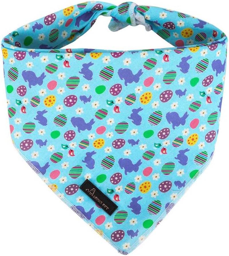 ARING PET St. Patrick'S Day Dog Bandana-Cute Clover Dog Bandana, Cotton Trefoil Dogs Scarf Triangle Bibs for Small to Large Boy Girl Dogs and Cats Animals & Pet Supplies > Pet Supplies > Dog Supplies > Dog Apparel ARING PET Easter Small (Pack of 1) 