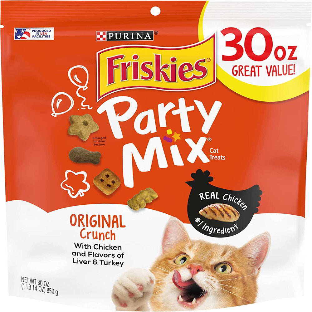 Purina Made in USA Facilities Cat Treats, Party Mix Original Crunch - 30 Oz. Pouch Animals & Pet Supplies > Pet Supplies > Cat Supplies > Cat Treats Home Décor   