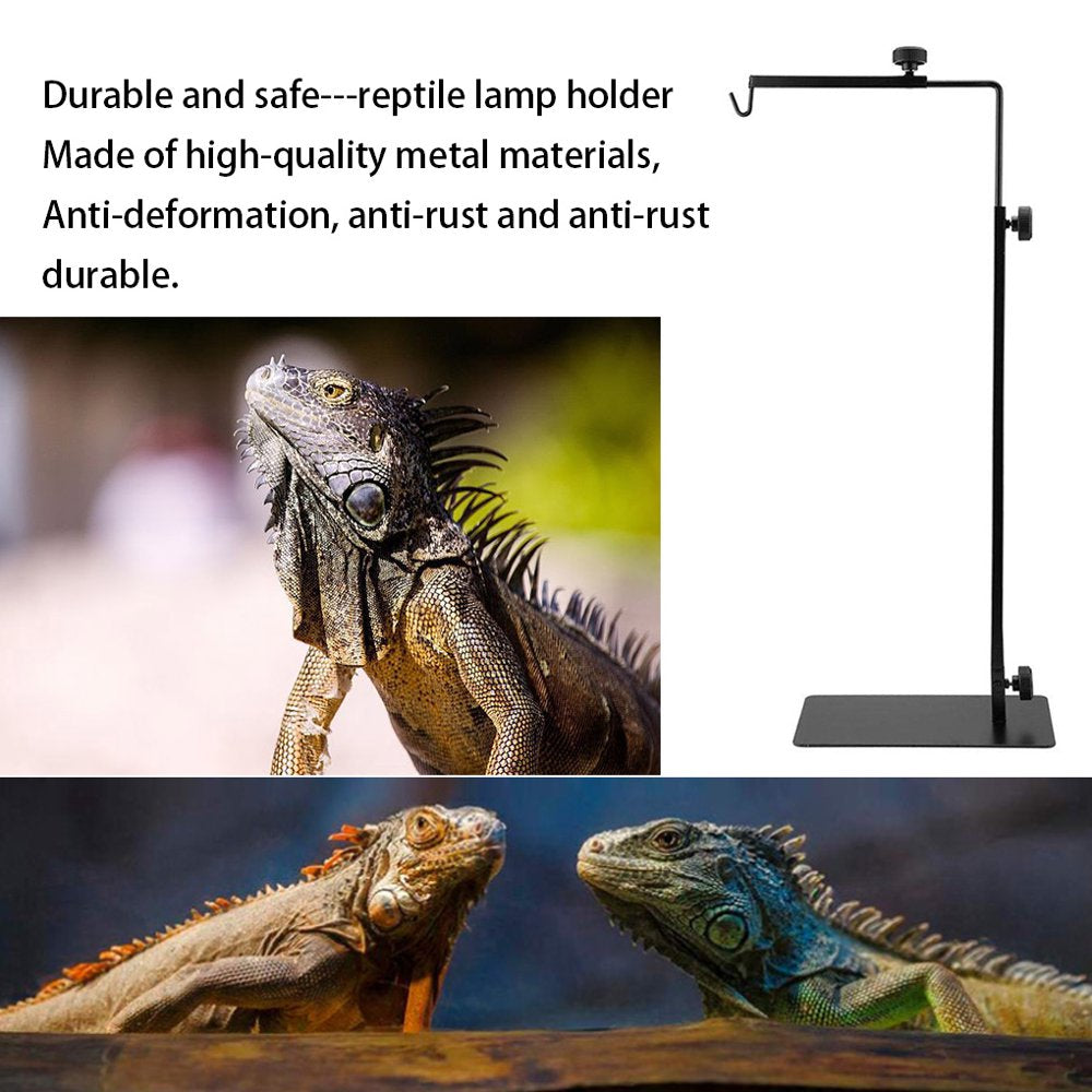 Reptile Lamp Stand Adjustable Lamp Holder Metal Rust-Proof Reptile Amphibian Light Holder