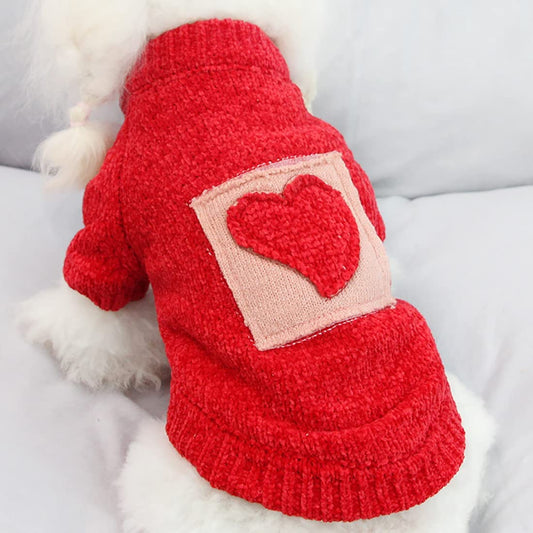 Dog Sweater for Small & Medium Dog,Warm Soft Flannel Heart Shape Dog Christmas Sweater for Puppy,Dog Cat Cold Weather Coats Vest,Xmas Apparel Clothes for Pets Animals & Pet Supplies > Pet Supplies > Dog Supplies > Dog Apparel Naroume Heart Shape X-Large 