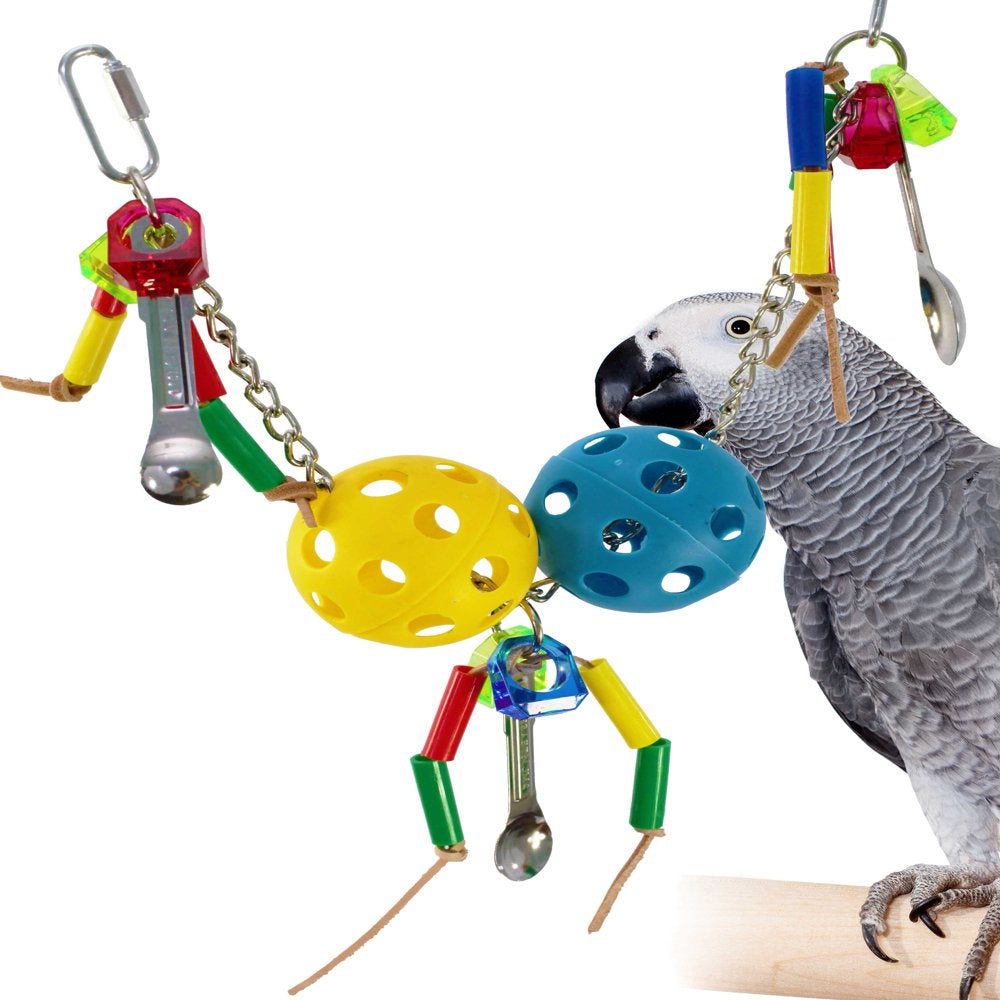 Bonka Bird Toys 1708 Chain Spoon Parrot Bird Toys Toys Cage African Grey Cockatoo Macaw Animals & Pet Supplies > Pet Supplies > Bird Supplies > Bird Toys Bonka Bird Toys   