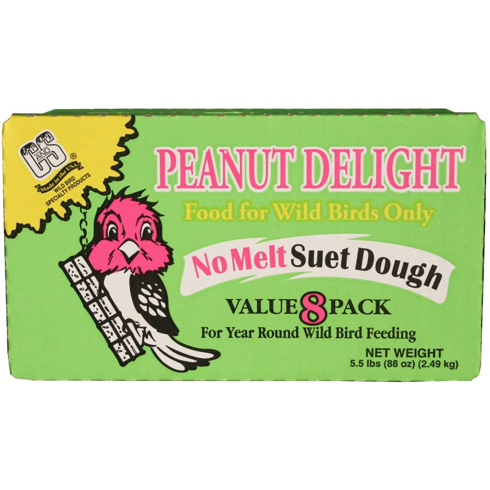 C&S Peanut Delight Value Pack, 8 Suet Cakes, Wild Bird Food Animals & Pet Supplies > Pet Supplies > Bird Supplies > Bird Food Central Garden and Pet   