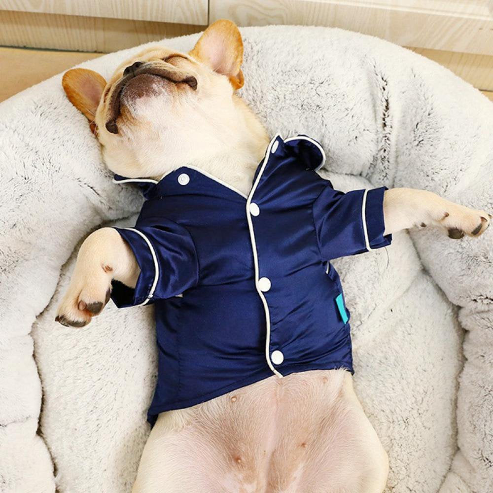 Altsales Dog Pajamas, Pet Soft Silk French Bulldog Pajamas Clothes Apparel Jumpsuit Sleepwear for Small Dogs Cats Puppy Animals & Pet Supplies > Pet Supplies > Cat Supplies > Cat Apparel Altsales   